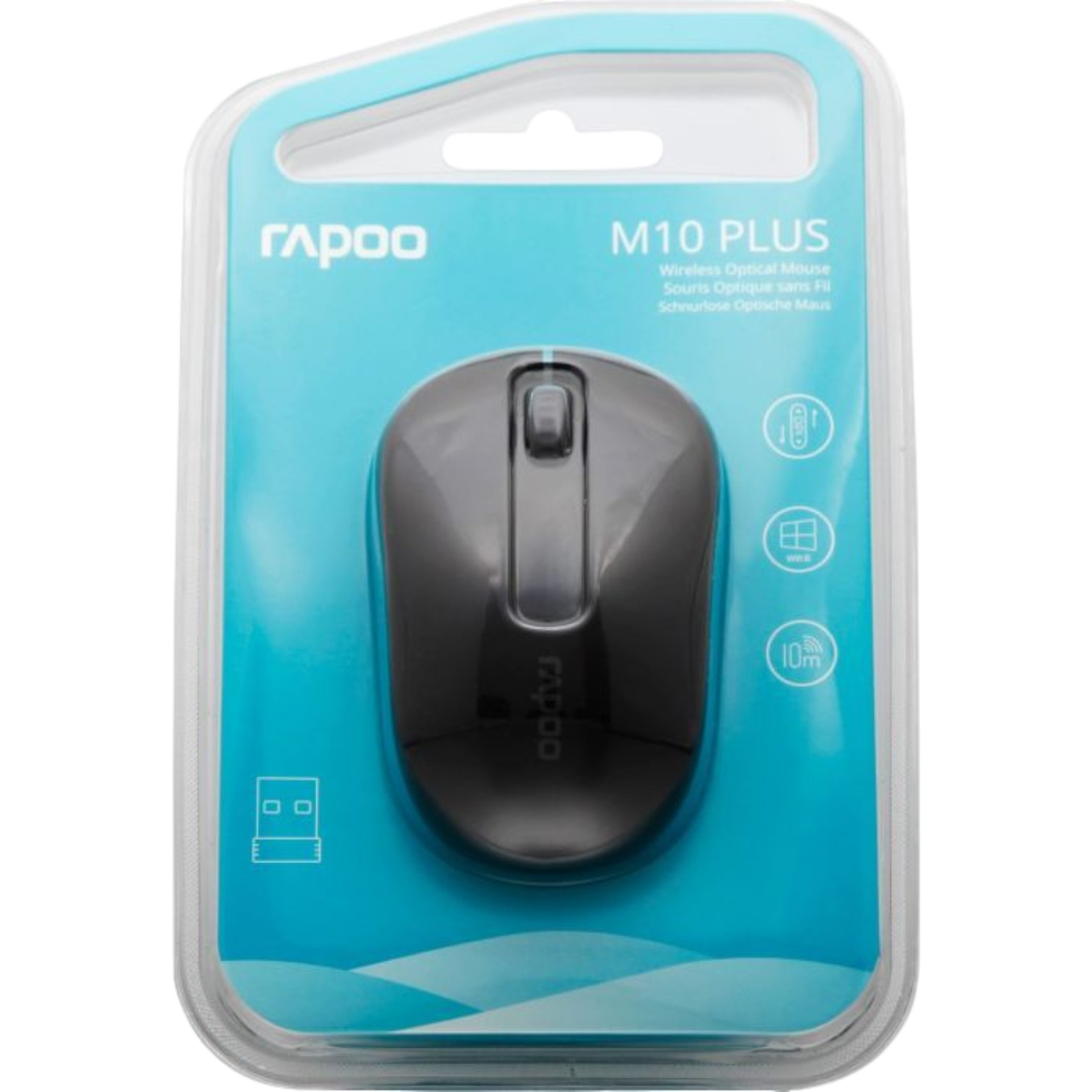 Миша бездротова Rapoo M10 Plus Black USB NEW
